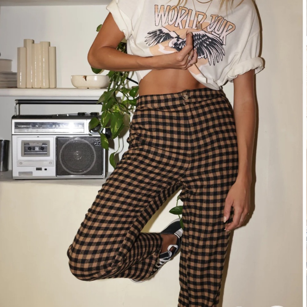 Checkered Trousers | Size S | The Slaty Blonde x 12th tribe collection